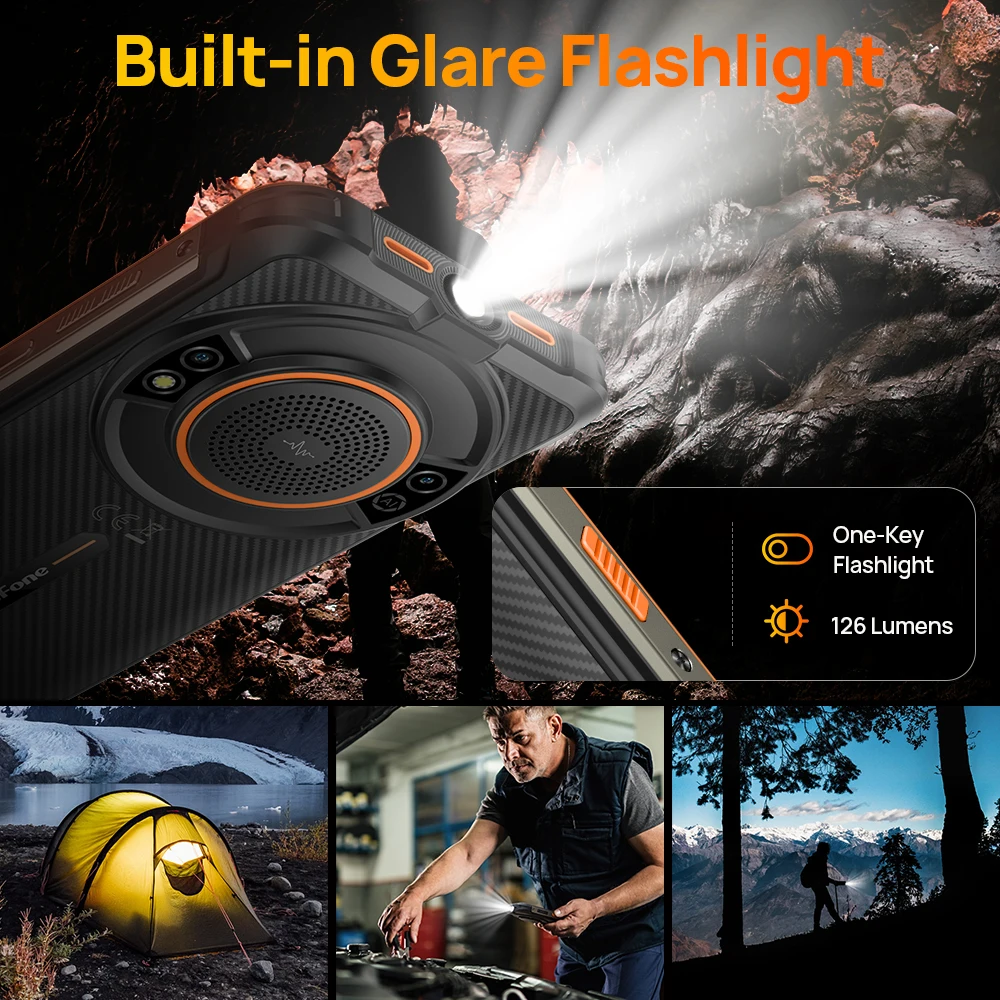 Ulefone Power Armor 16S Rugged Smartphone, wasserdicht, NFC, 16 GB+128 GB, 50 MP Kamera, 9.600 mAh Akku, Android 13 – Bild 3