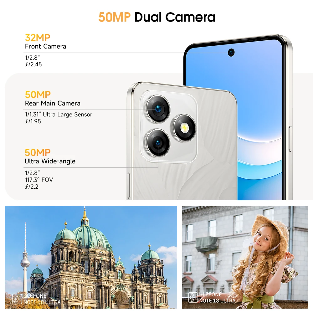 Ulefone Note 18 Ultra 5G – 6,78" Display, 12 GB RAM, 256 GB, NFC, 50 MP – Bild 3
