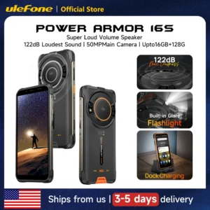 Ulefone Power Armor 16S Rugged Smartphone, wasserdicht, NFC, 16 GB+128 GB, 50 MP Kamera, 9.600 mAh Akku, Android 13