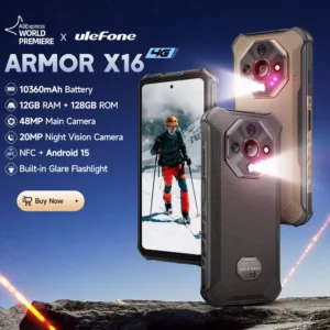 Ulefone Armor X16 Outdoor-Smartphone, 10360mAh Akku, 128GB, 6,56" 120Hz, Android 15, NFC